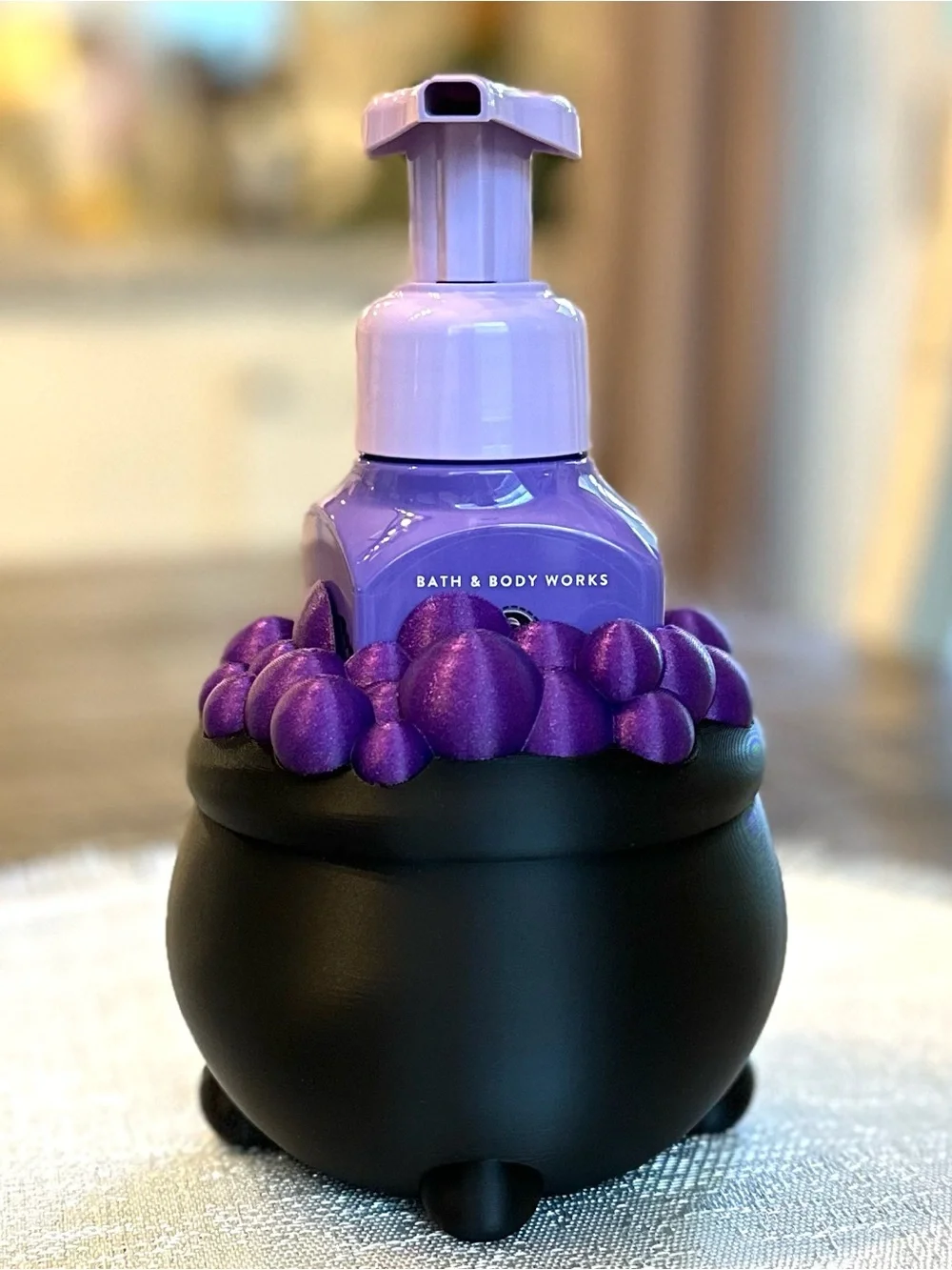 Halloween Bubbling Cauldron Soap Holder for Bath & Body Works Soap Bottles